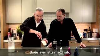 aerolatte  milk frother makes three layer caffè latte macchiato [upl. by Ellmyer639]