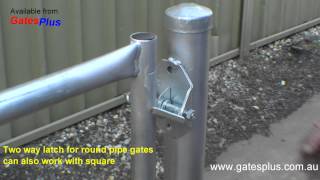 Gate Latch 2 way for round pipe and square [upl. by Otrepur]