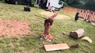 A fabulous range of wooden sculpture at Caerleon festival 2024 [upl. by Lleval]