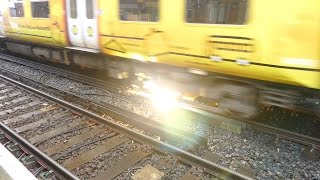 Merseyrail 507 009 making arcs at Birkdale station [upl. by Anirres]