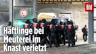 Gefängnismeuterei Polizei stürmt Knast in Thüringen  JVA Untermaßfeld [upl. by Bowers]